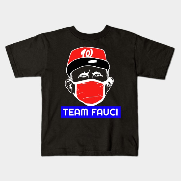 fauci baseball mask Kids T-Shirt by Excela Studio